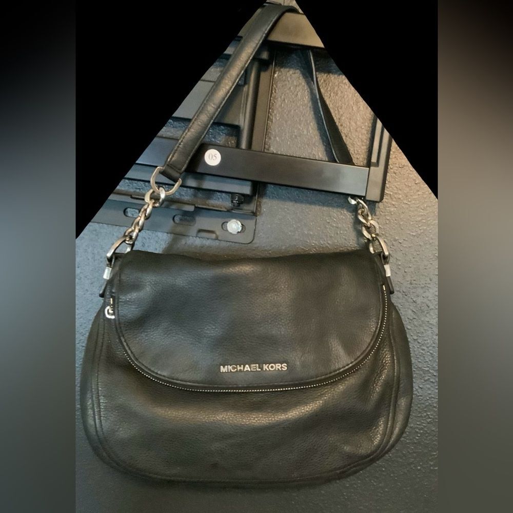 Michael Kors Black Leather Shoulder Bag